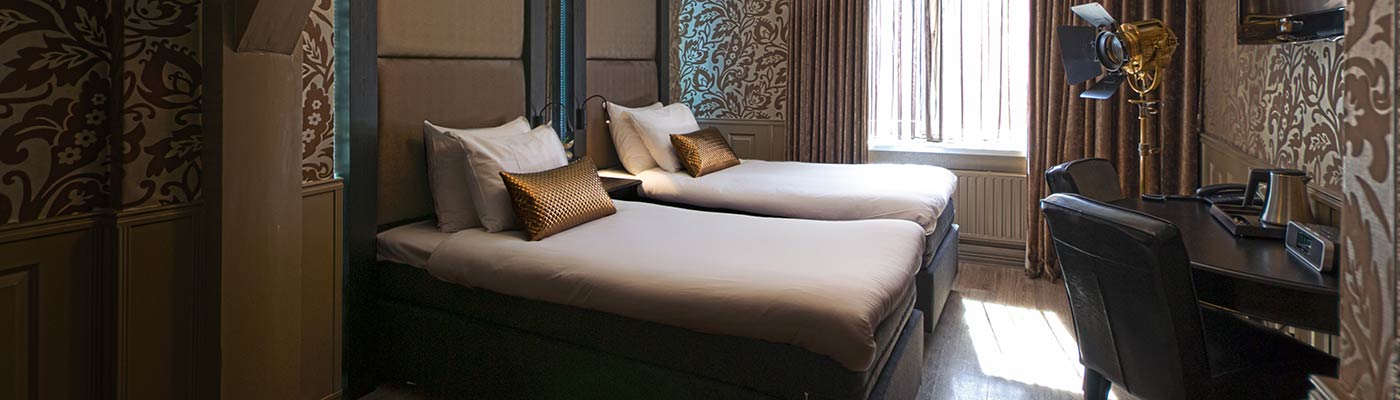 Doppelzimmer Separate Betten Hotel Sint Nicolaas Amsterdam